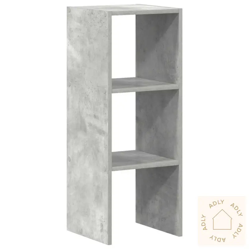 Bokhylle Stablebar Betong Grå 30X30X80 Cm Konstruert Tre