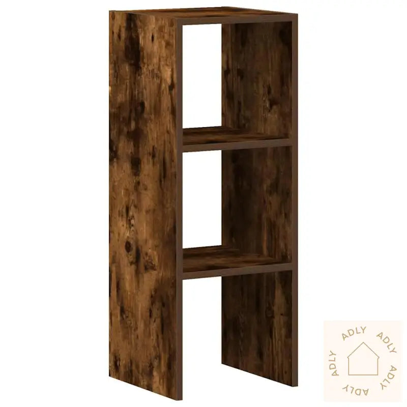 Bokhylle Stablebar Røkt Eik 30X30X80 Cm Konstruert Tre