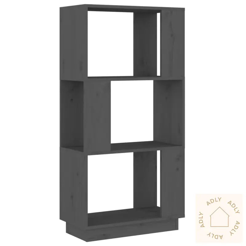 Bokhylle/Romdeler Grå 51X25X101 Cm Heltre Furu