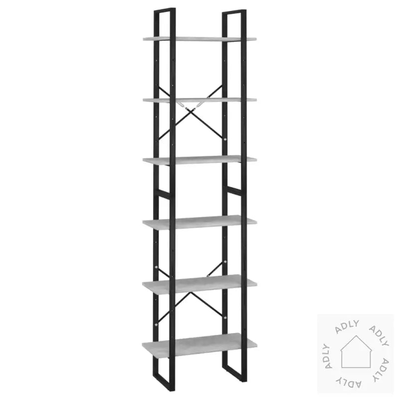 Oppbevaringshylle Betonggrå 60X30X210 Cm Konstruert Tre