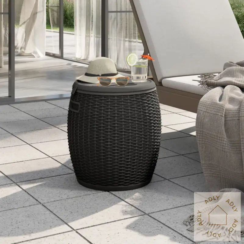 Hageoppbevaringsboks 4-I-1 Svart Polypropylen