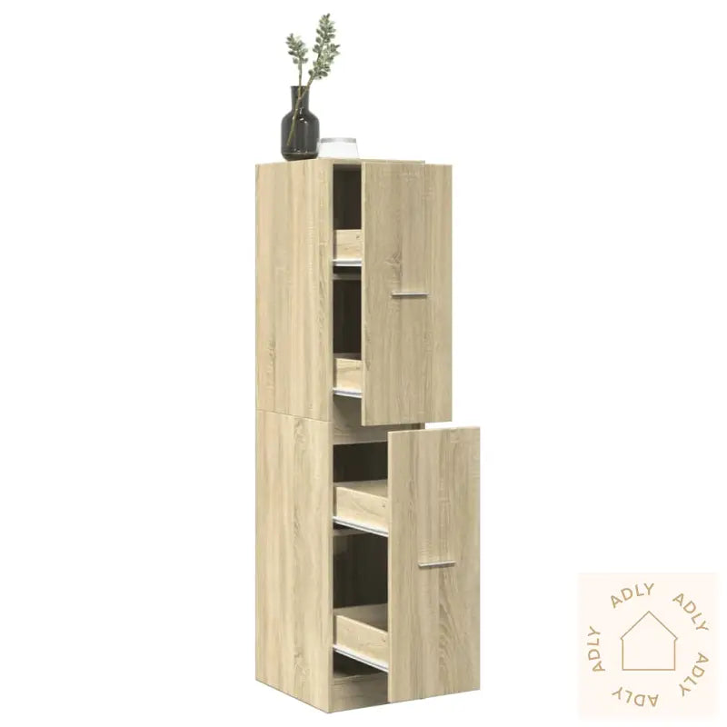 Apotekskap Sonoma Eik 30X41X144,5 Cm Konstruert Tre