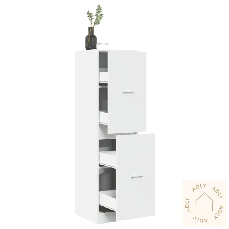 Apotekskap Hvit 40X41X144,5 Cm Konstruert Tre