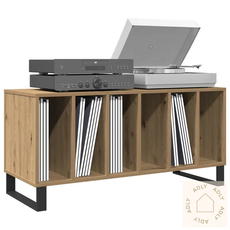 Record Cabinet Artisan Oak 100X38X48 Cm Konstruert Tre