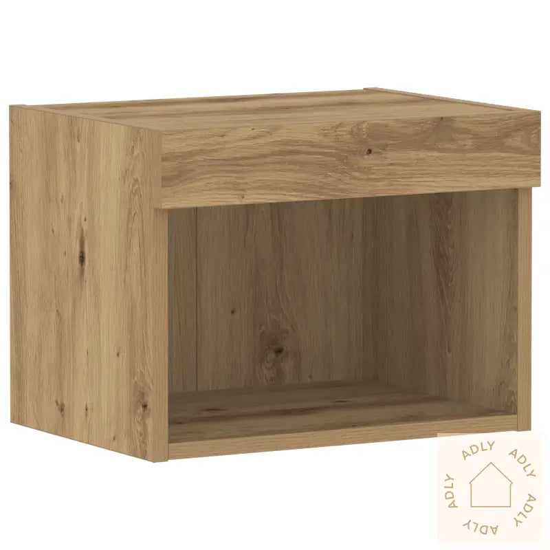 Veggskap Med Led-Lamper, Artisan Eik 40X30X30 Cm
