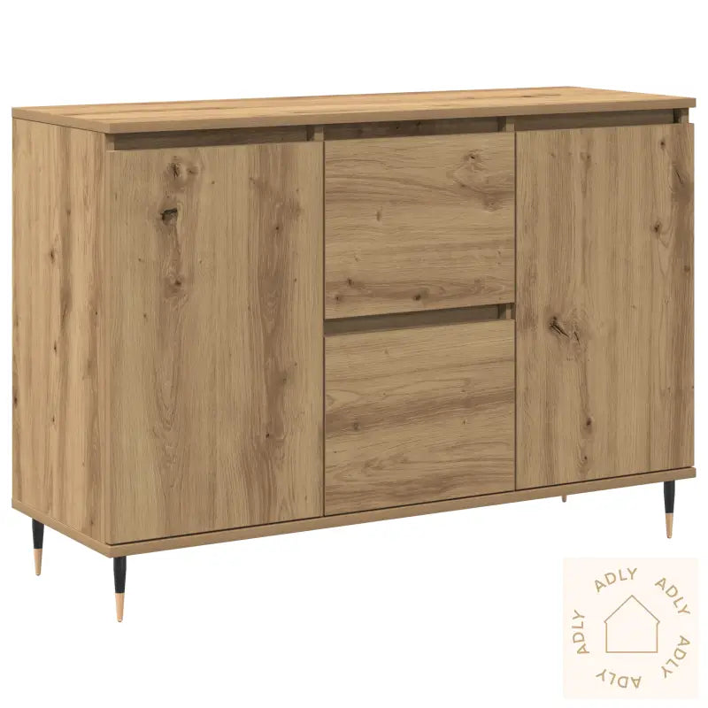 Sideboard Med Dører Og Skuffer I Artisan Eik 101,5X35X70 Cm