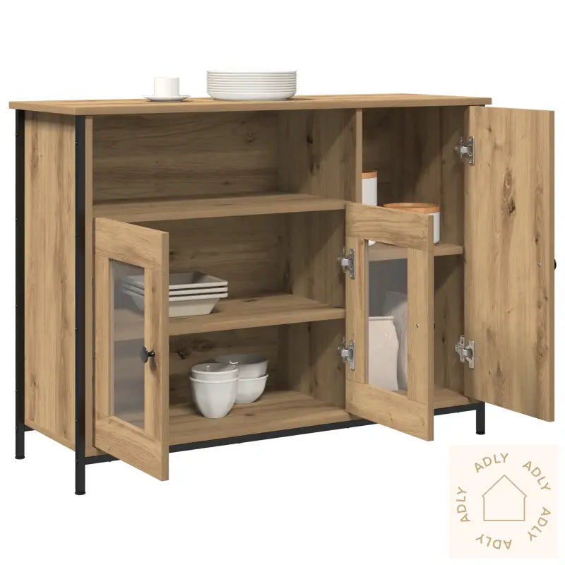Sideboard Artisan Eik 100X35X75 Cm Konstruert Tre