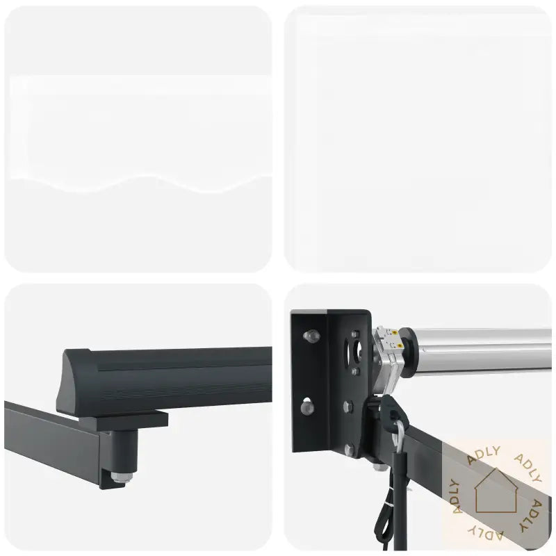 Automatisk Uttrekkbar Markise Hvit 450X300 Cm