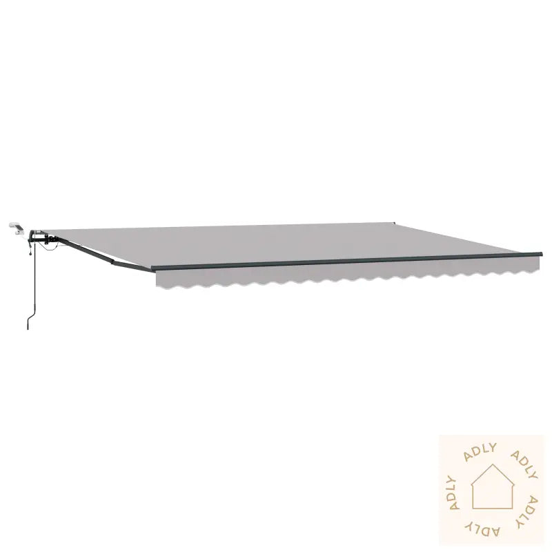 Automatisk Trekkbar Markise Med Led Lys Lys Grå 500X350 Cm