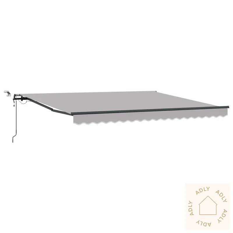Automatisk Uttrekkbar Markise Med Led Lysegrå 400X300 Cm