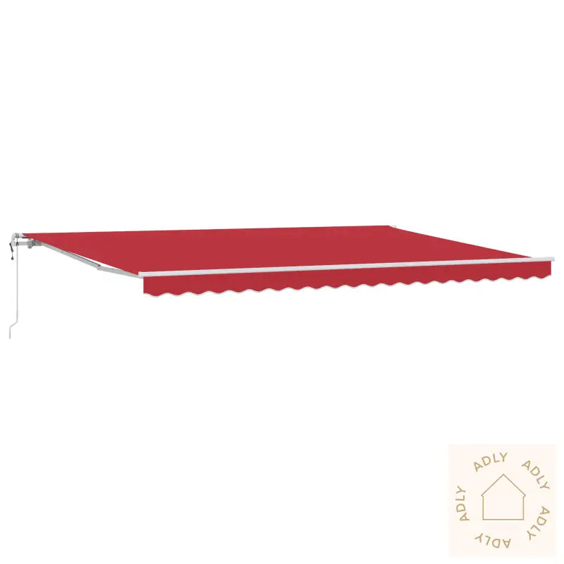 Automatisk Uttrekkbar Markise Rød 500X350 Cm