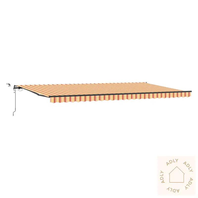 Automatisk Uttrekkbar Markise Med Led Gul Og Oransje 600X300 Cm