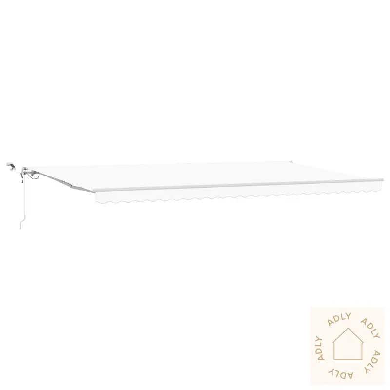 Automatisk Uttrekkbar Markise Med Led Hvit 600X350 Cm