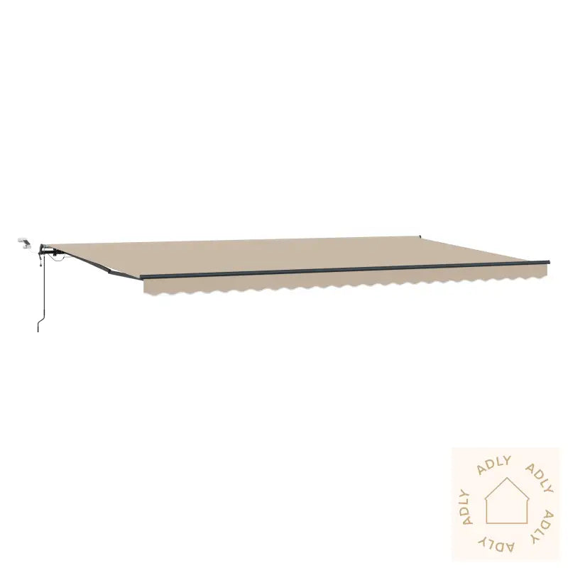 Automatisk Uttrekkbar Markise Med Led Beige 600X300 Cm
