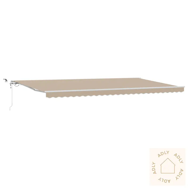 Automatisk Uttrekkbar Markise Med Led Beige 600X300 Cm