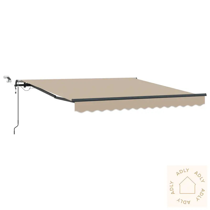 Automatisk Uttrekkbar Markise Med Led Beige 300X250 Cm