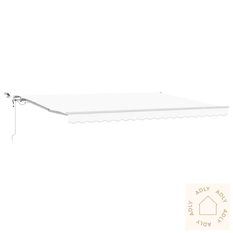 Automatisk Uttrekkbar Markise Med Led Hvit 450X300 Cm