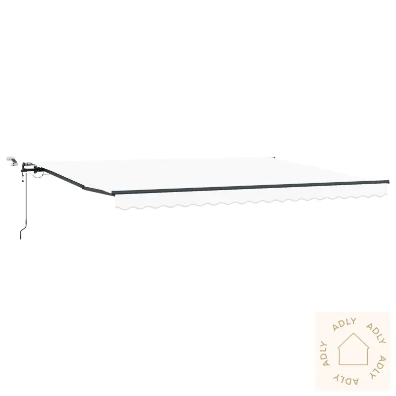 Automatisk Uttrekkbar Markise Med Led Hvit 450X300 Cm