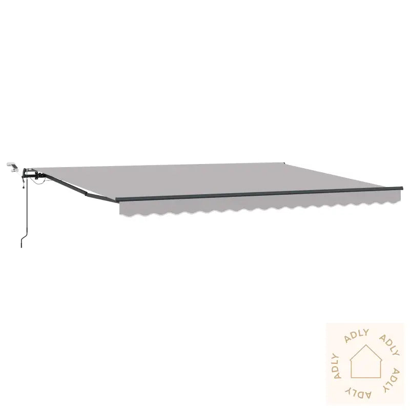 Automatisk Uttrekkbar Markise Med Led Lysegrå 450X300 Cm