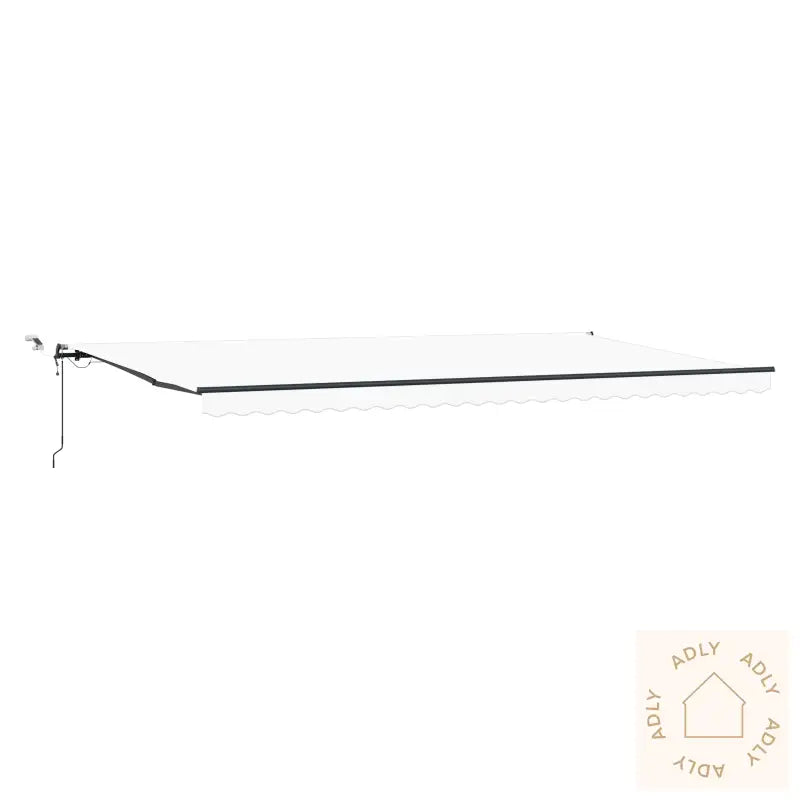 Automatisk Uttrekkbar Markise Med Led Hvit 600X350 Cm