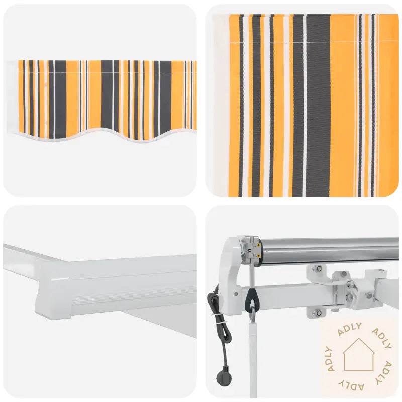 Automatisk Uttrekkbar Markise Multicolor Stripe 500X350 Cm
