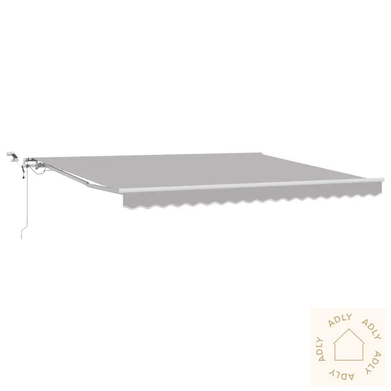 Automatisk Uttrekkbar Markise Med Led Lysegrå 400X300 Cm