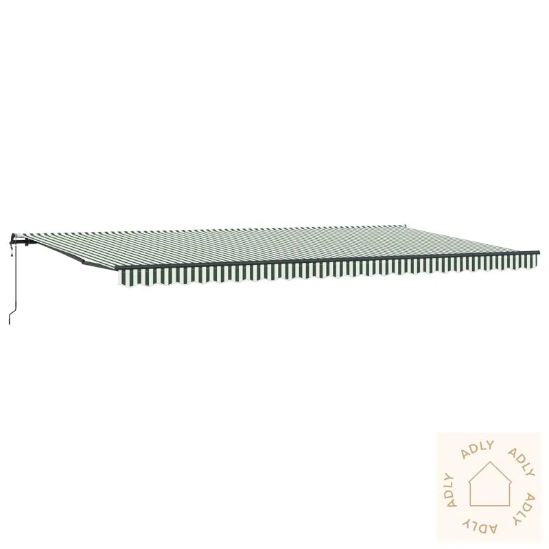 Automatisk Uttrekkbar Markise Grønn Og Hvit 600X350 Cm