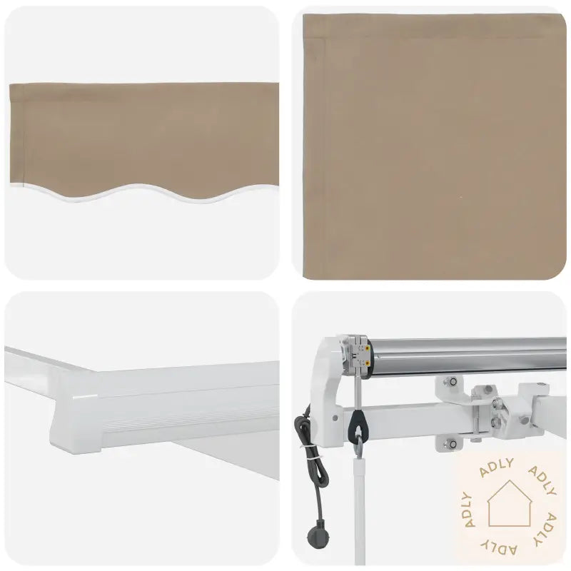 Automatisk Uttrekkbar Markise Beige 350X250 Cm