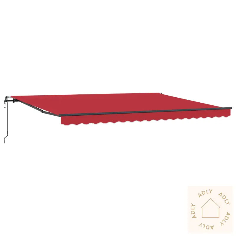 Automatisk Uttrekkbar Markise Rød 450X300 Cm