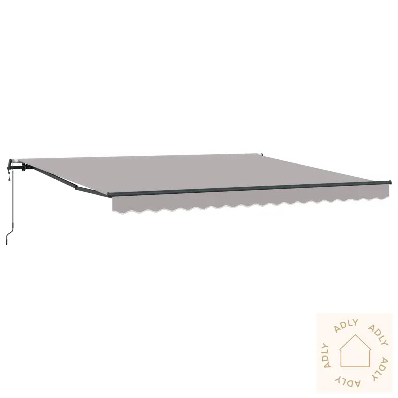 Automatisk Uttrekkbar Markise Lysegrå 400X350 Cm