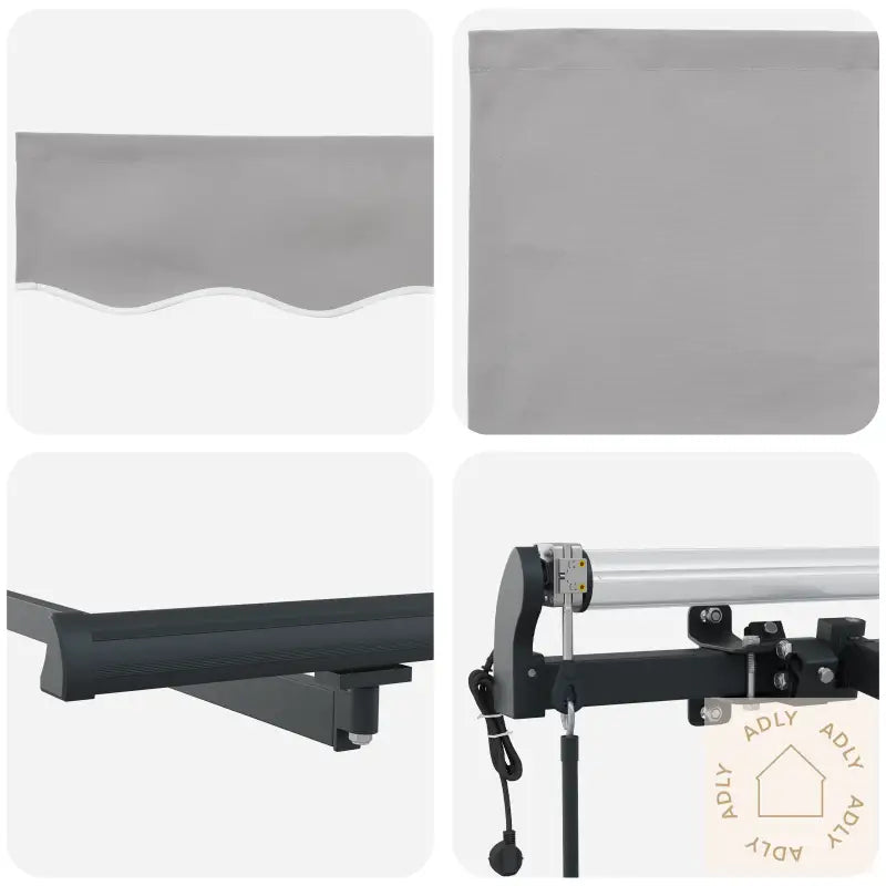 Automatisk Uttrekkbar Markise Lysegrå 300X250 Cm