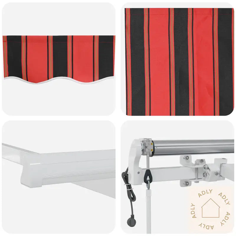 Automatisk Uttrekkbar Markise I Oransje Og Brunt 300X250 Cm
