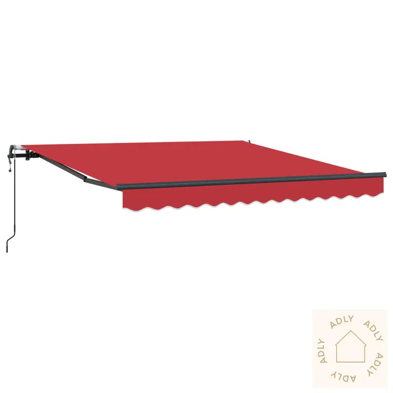 Automatisk Uttrekkbar Markise Rød 300X250 Cm