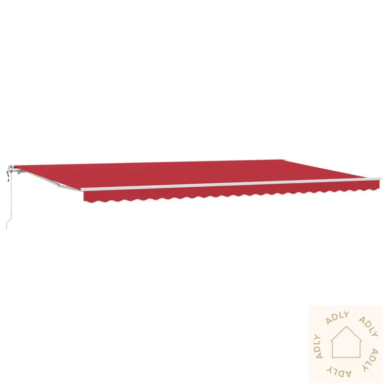 Automatisk Uttrekkbar Markise Rød 600X350 Cm