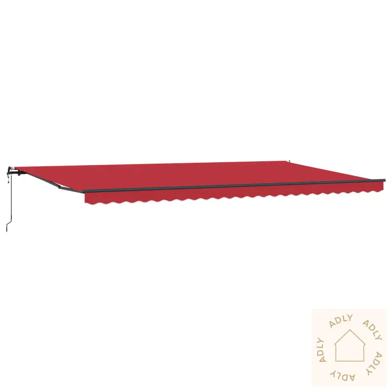 Automatisk Uttrekkbar Markise Rød 600X350 Cm