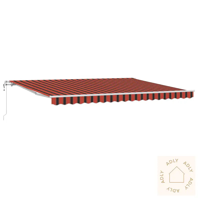 Automatisk Uttrekkbar Markise Oransje Og Brun 450X350 Cm