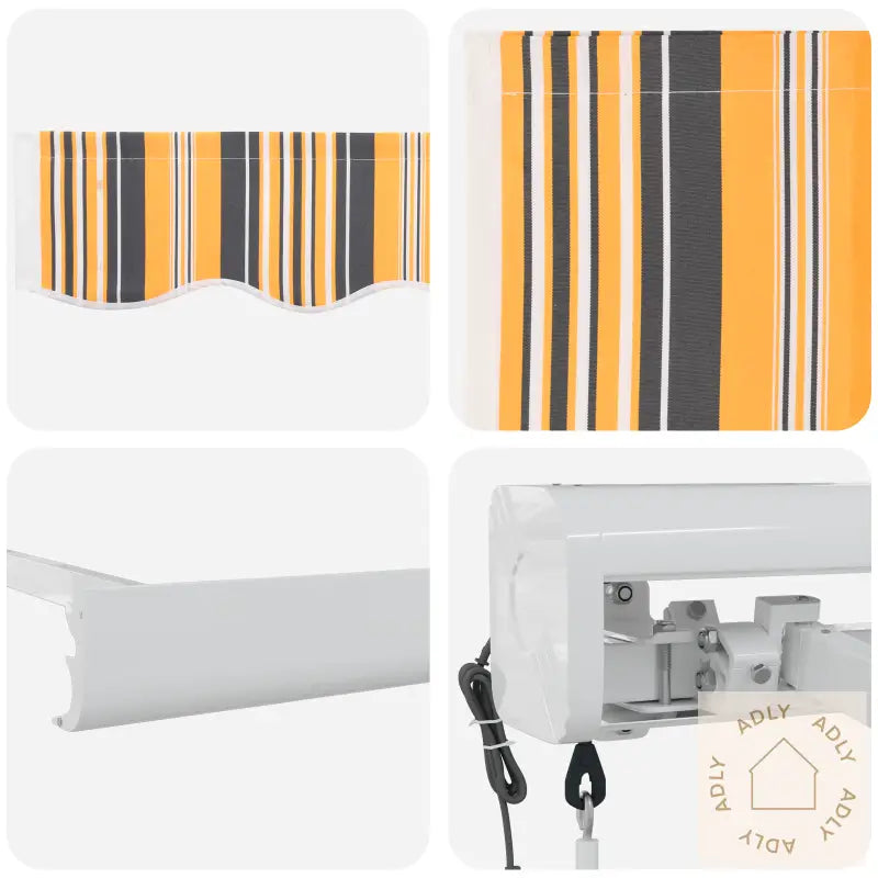 Automatisk Uttrekkbar Markise Multicolor Stripe 300X250 Cm