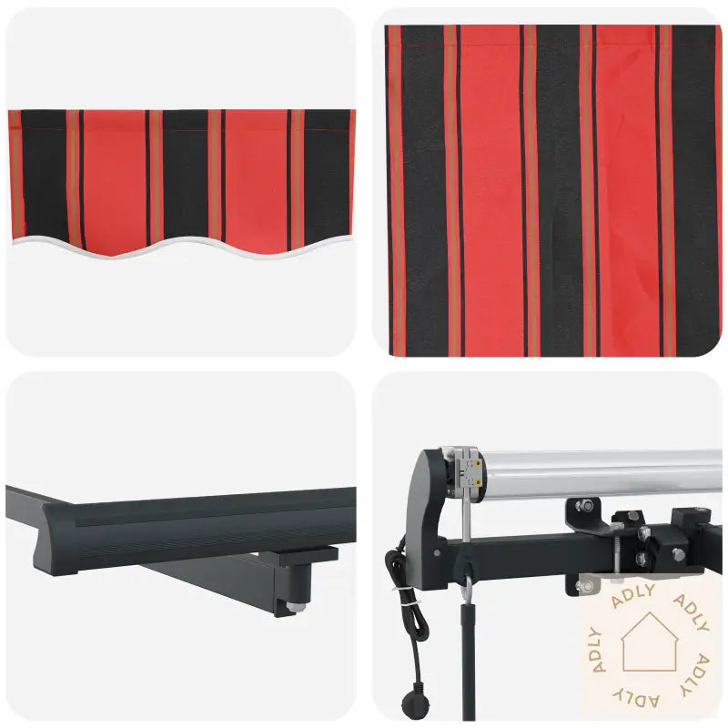 Automatisk Uttrekkbar Markise Oransje Og Brun 450X350 Cm