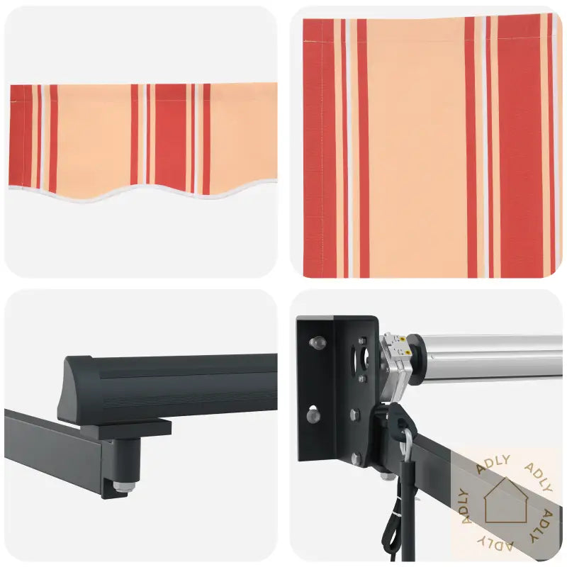 Automatisk Uttrekkbar Markise Gul Og Orange 400X300 Cm