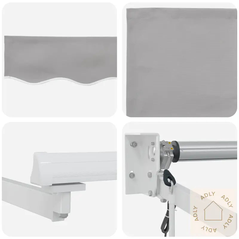 Automatisk Uttrekkbar Markise Lys Grå 350X250 Cm