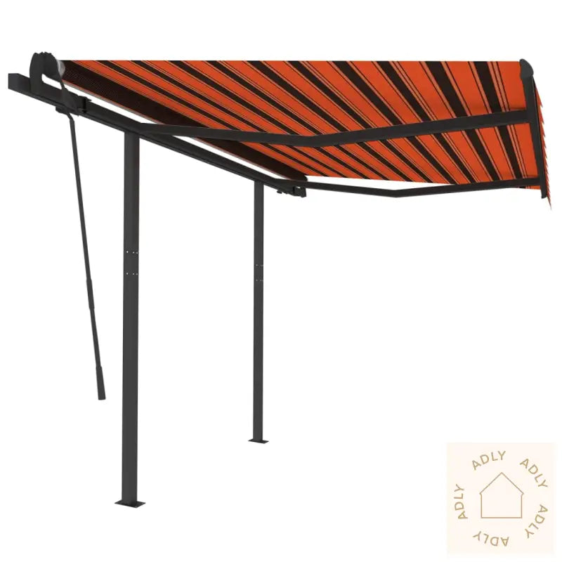 Automatisk Uttrekkbar Markise 3X2,5 M Oransje Og Brun