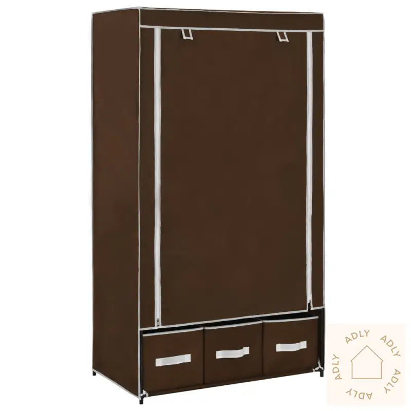 Garderobe Brun 87X49X159 Cm Stoff