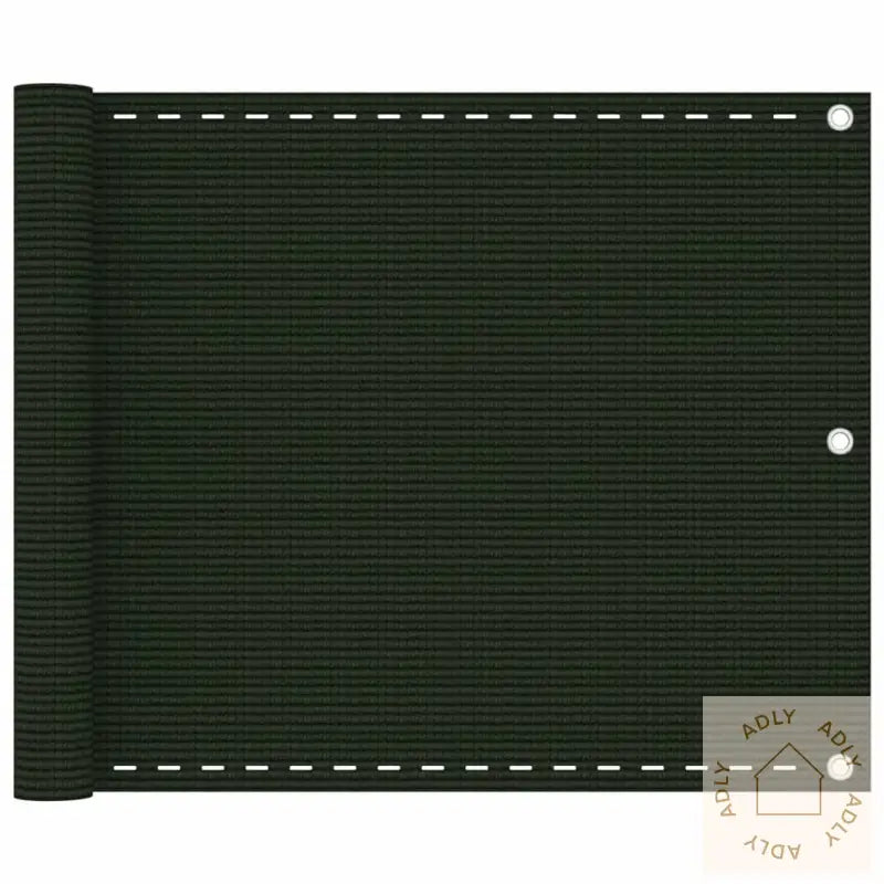 Balkongskjerm Mørkegrønn 75X500 Cm Hdpe