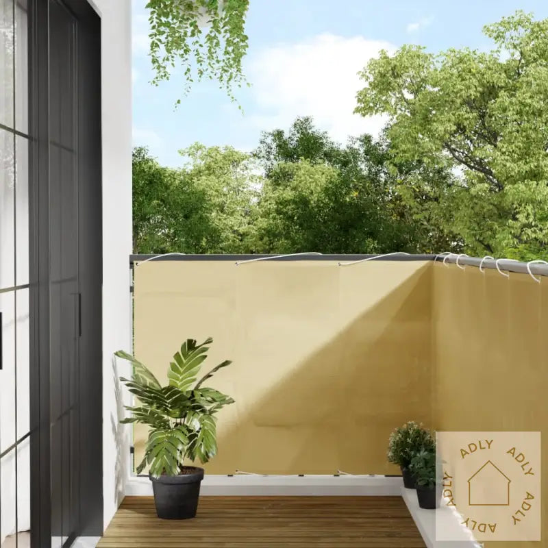 Balkongskjerm Sand 120X600 Cm 100% Polyester Oxford