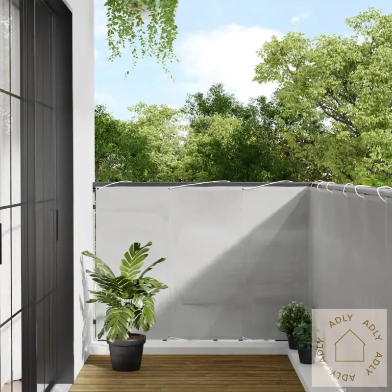 Balkongskjerm Lysegrå 120X300 Cm 100% Polyester Oxford