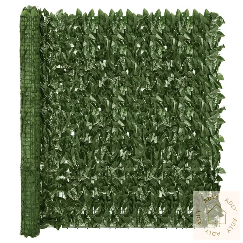 Balkongskjerm Med Mørkegrønne Blader 300X150 Cm
