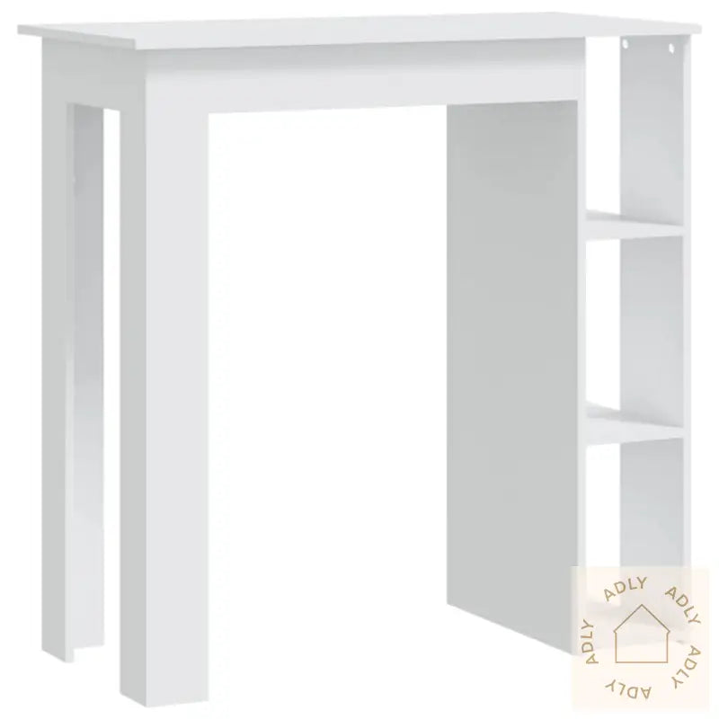 Barbord Med Hylle Hvit 102X50X103,5 Cm Konstruert Tre