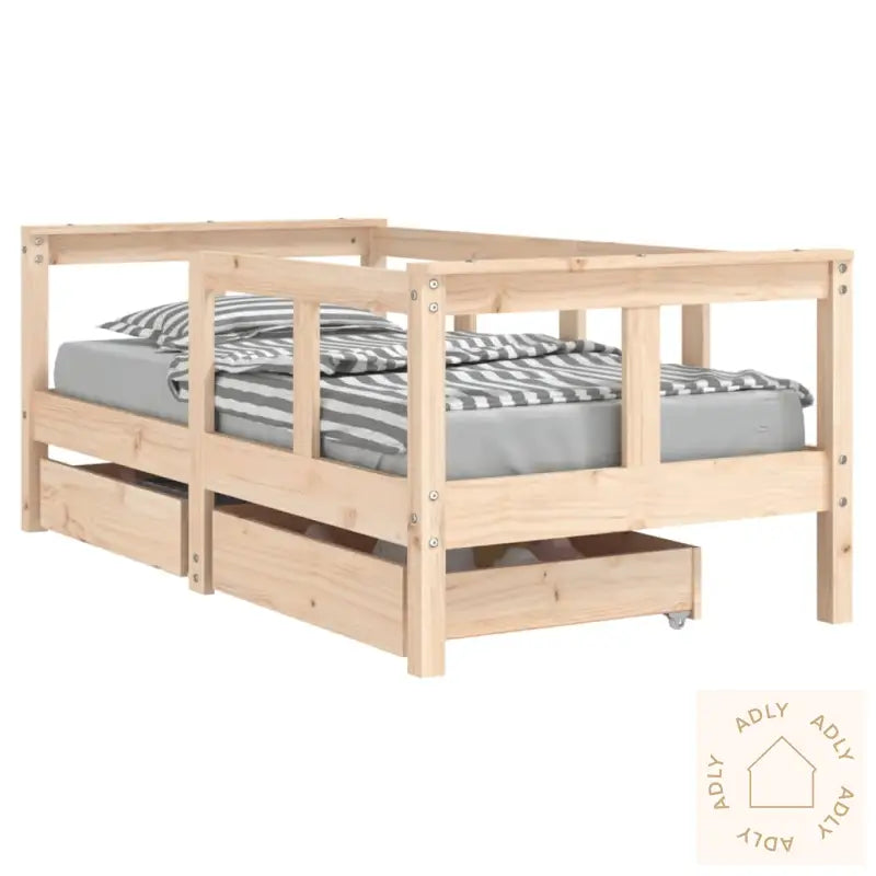 Barnesengeramme Med Skuffer 70X140 Cm Heltre Furu