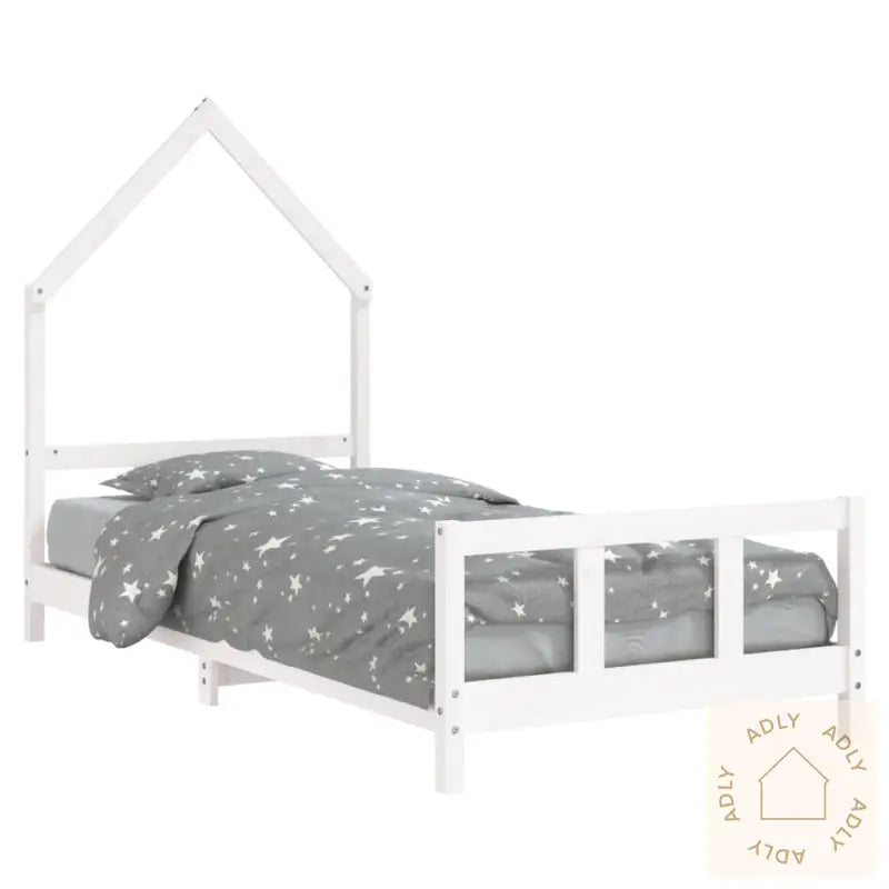 Barnesengeramme Hvit 90X190 Cm Heltre Furu
