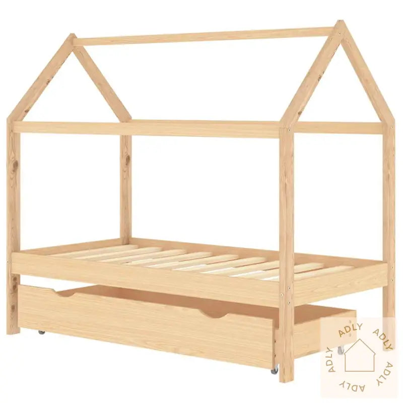 Ramme For Barneseng Med Skuff Heltre Furu 80X160 Cm